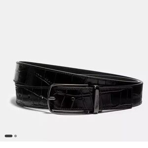 Men's Black Leather Belt